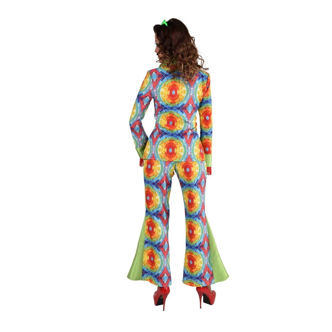 Op deze afbeelding zie je een Kostuums, van het merk Magic By Freddy's. Jaren 60 Batik India Hippie Vrouw Kostuum