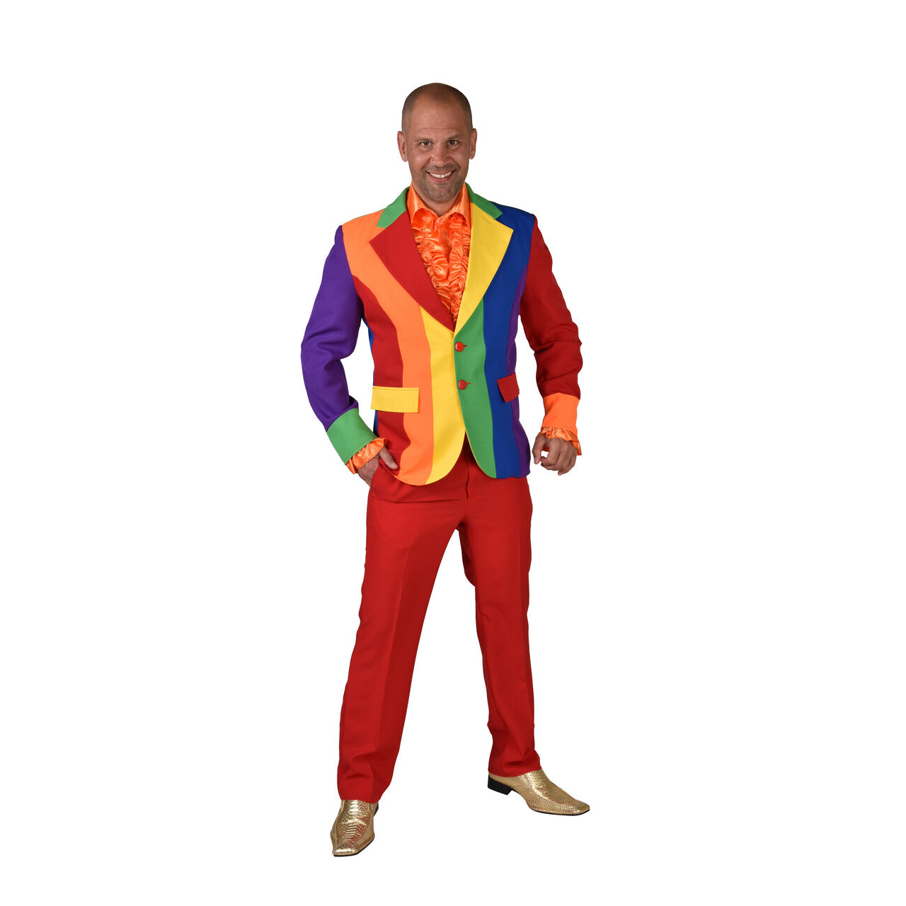 Op deze afbeelding zie je een Kostuums, van het merk Magic By Freddy's. Regenboog Festival Colbert Man