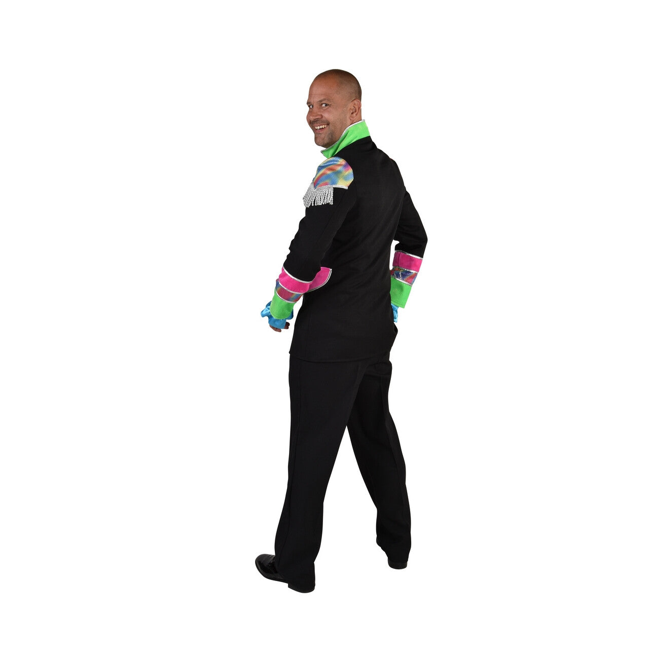 Op deze afbeelding zie je een Kostuums, van het merk Magic By Freddy's. Jas Feest Officier Regenboog Man