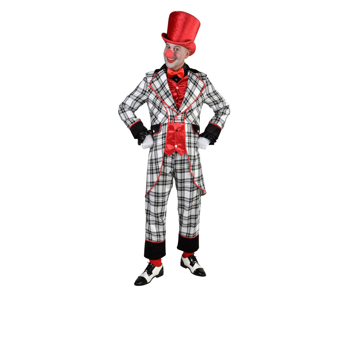Op deze afbeelding zie je een Kostuums, van het merk Magic By Freddy's. Compleet Groot Russisch Staatscircus Clown Man Kostuum