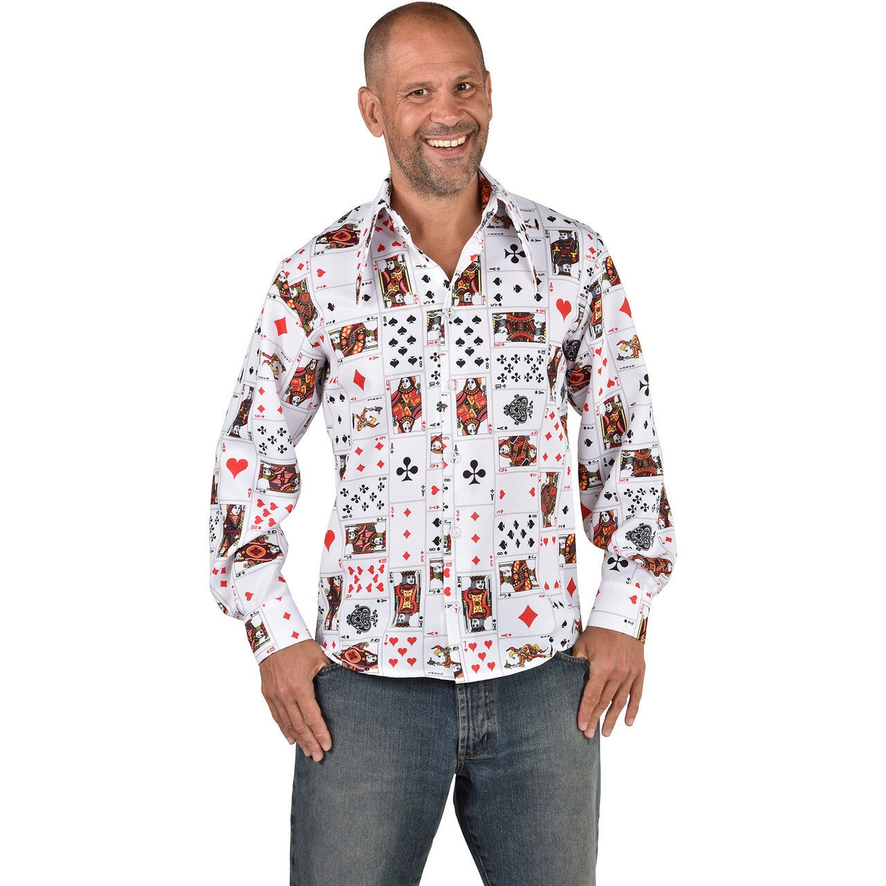 Op deze afbeelding zie je een Kostuums, van het merk Magic By Freddy's. Zin In Win Kaartspel Blouse Man