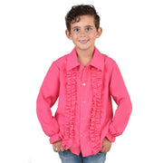 Op deze afbeelding zie je een Kostuums, van het merk Magic By Freddy's. Opvallende Ruches Blouse Roze Jongen