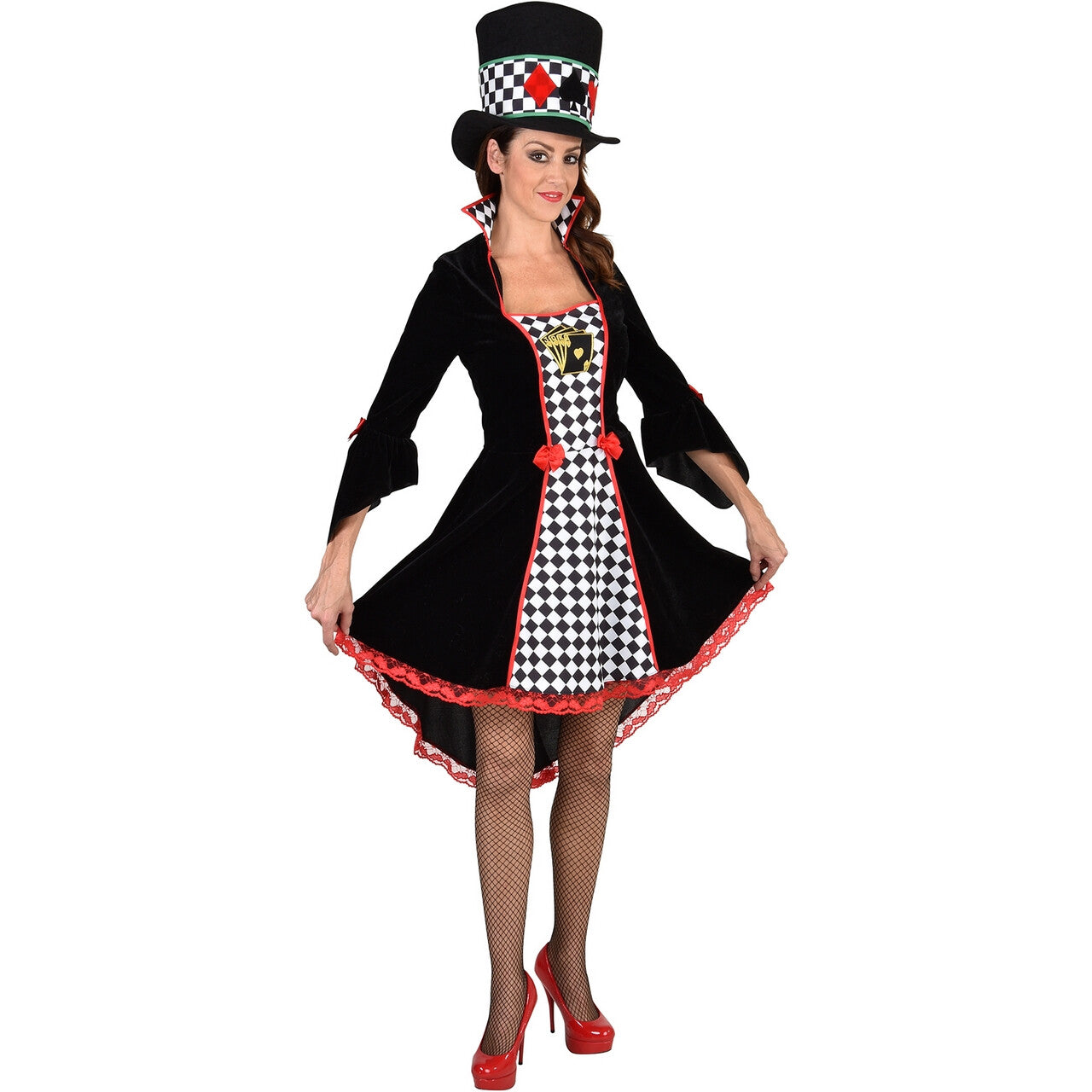 Op deze afbeelding zie je een Kostuums, van het merk Magic By Freddy's. Pokerface In The Place Jas Vrouw Kostuum