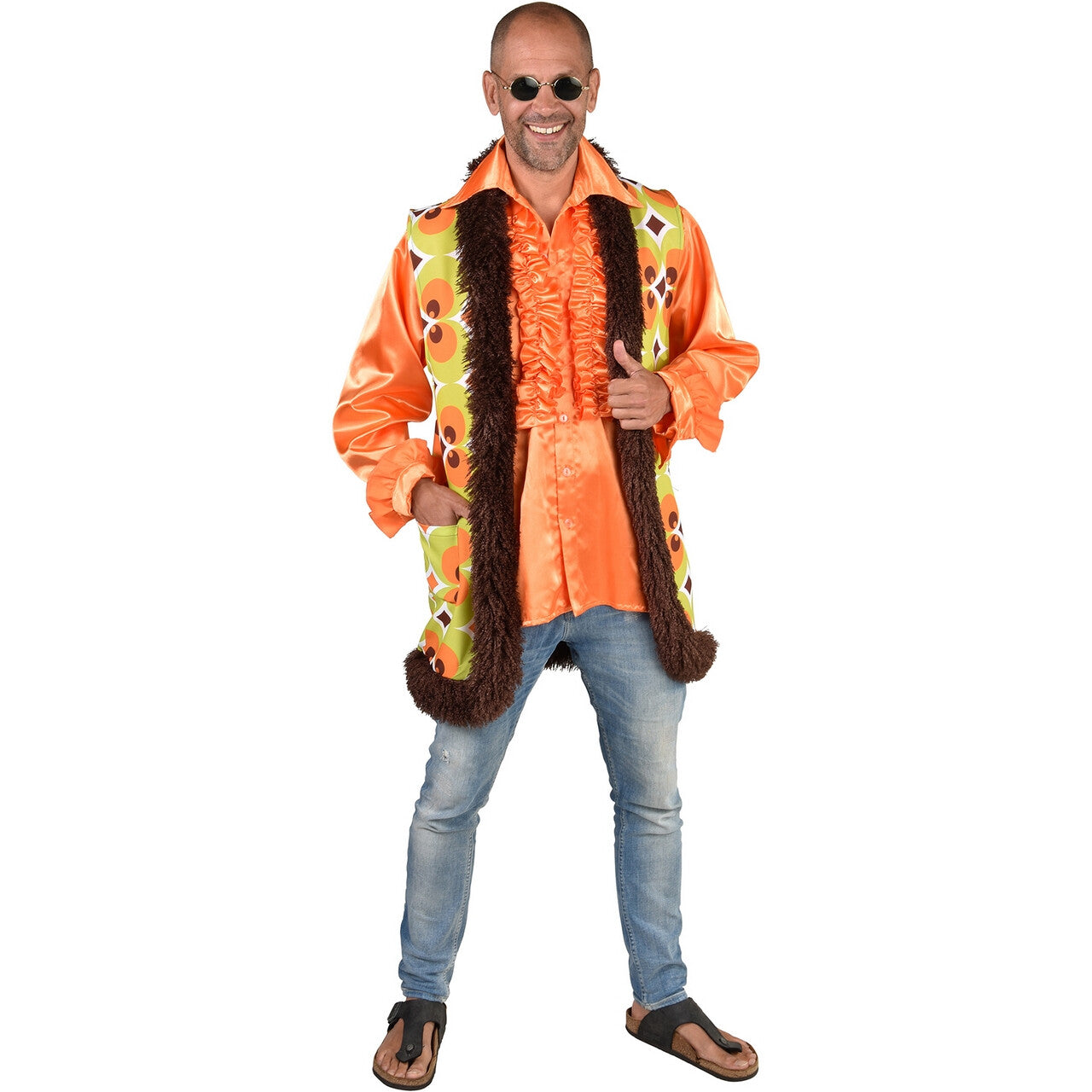 Op deze afbeelding zie je een Kostuums, van het merk Magic By Freddy's. Hippie Shake Vest Lang Lenny Man