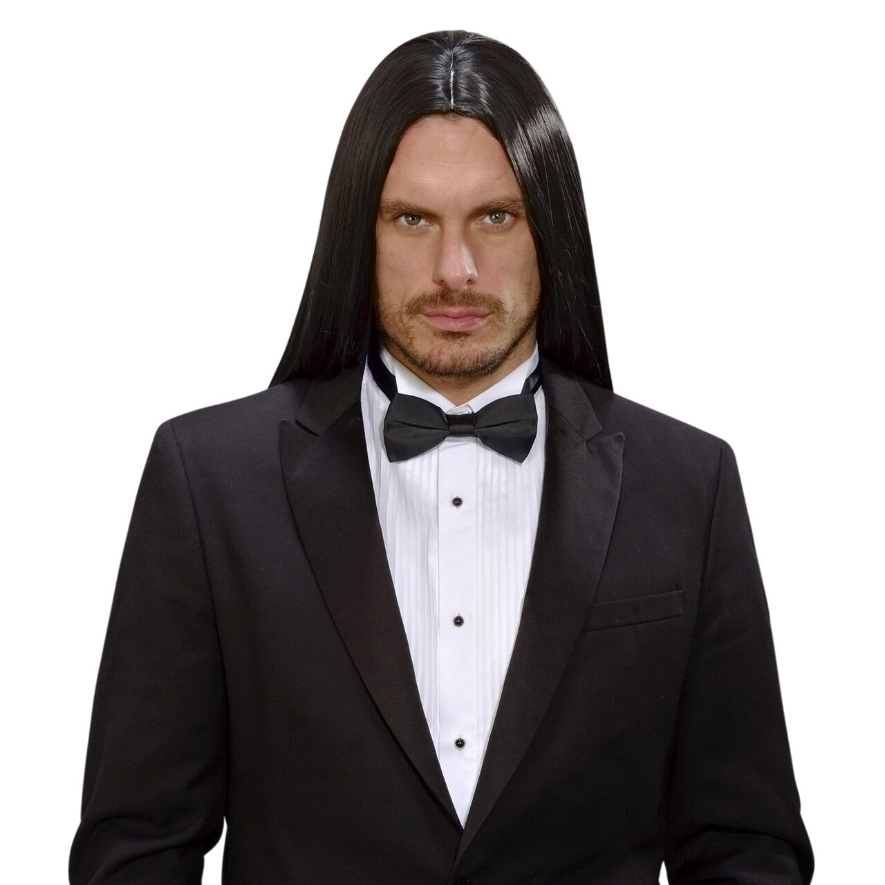 Op deze afbeelding zie je een Accessoires, van het merk Widmann. Pruik Gothic Victor Zwart