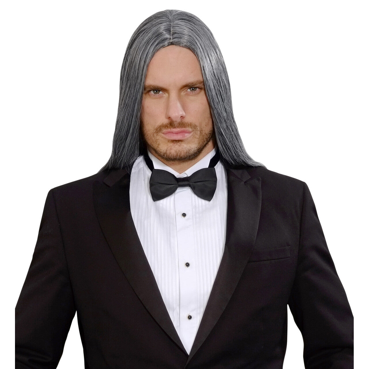 Op deze afbeelding zie je een Accessoires, van het merk Widmann. Pruik Gothic Victor Grijs