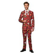 Op deze afbeelding zie je een Kostuums, van het merk Suitmeister. Rood Fonkelend Kerstmis Symbolen Man Kostuum