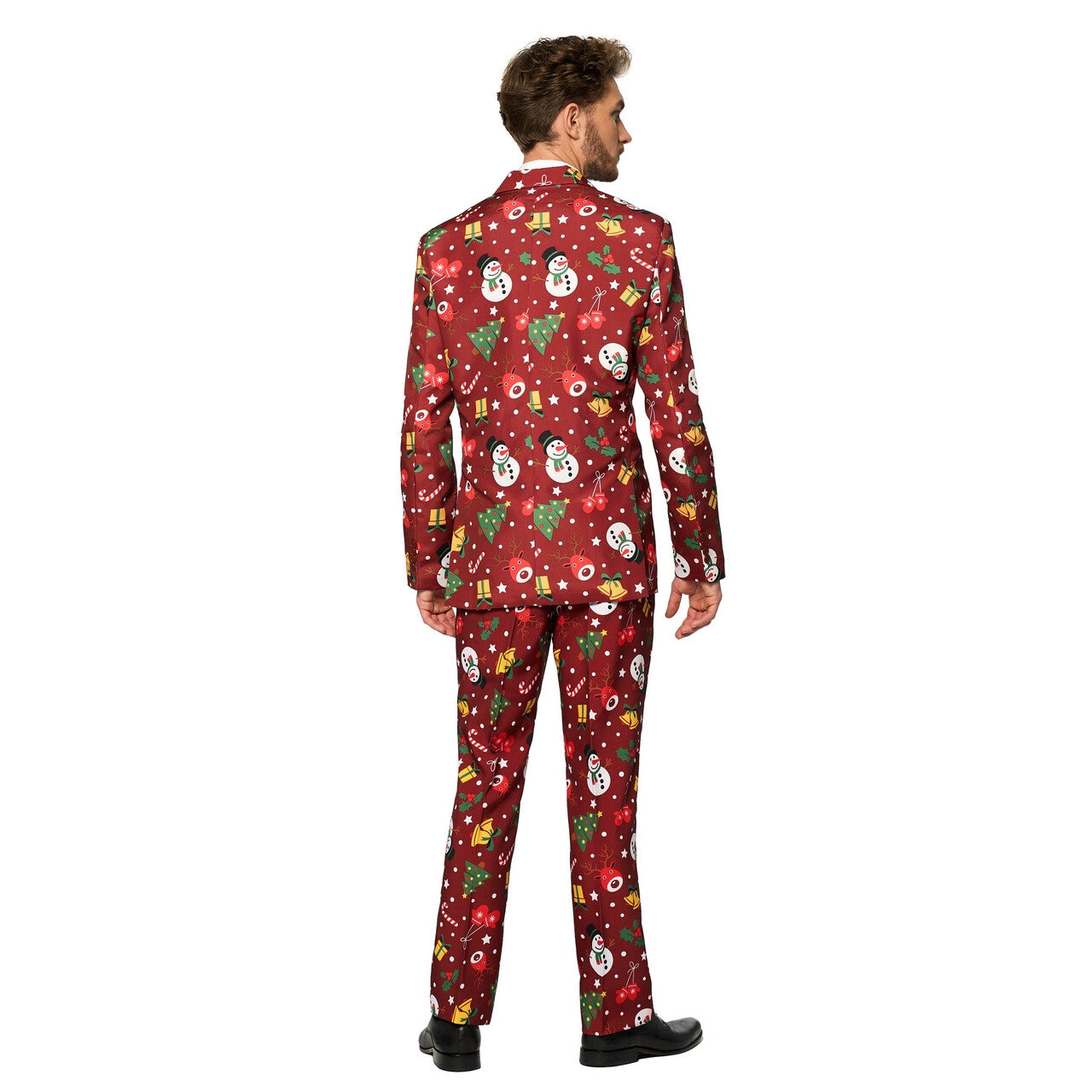 Op deze afbeelding zie je een Kostuums, van het merk Suitmeister. Rood Fonkelend Kerstmis Symbolen Man Kostuum