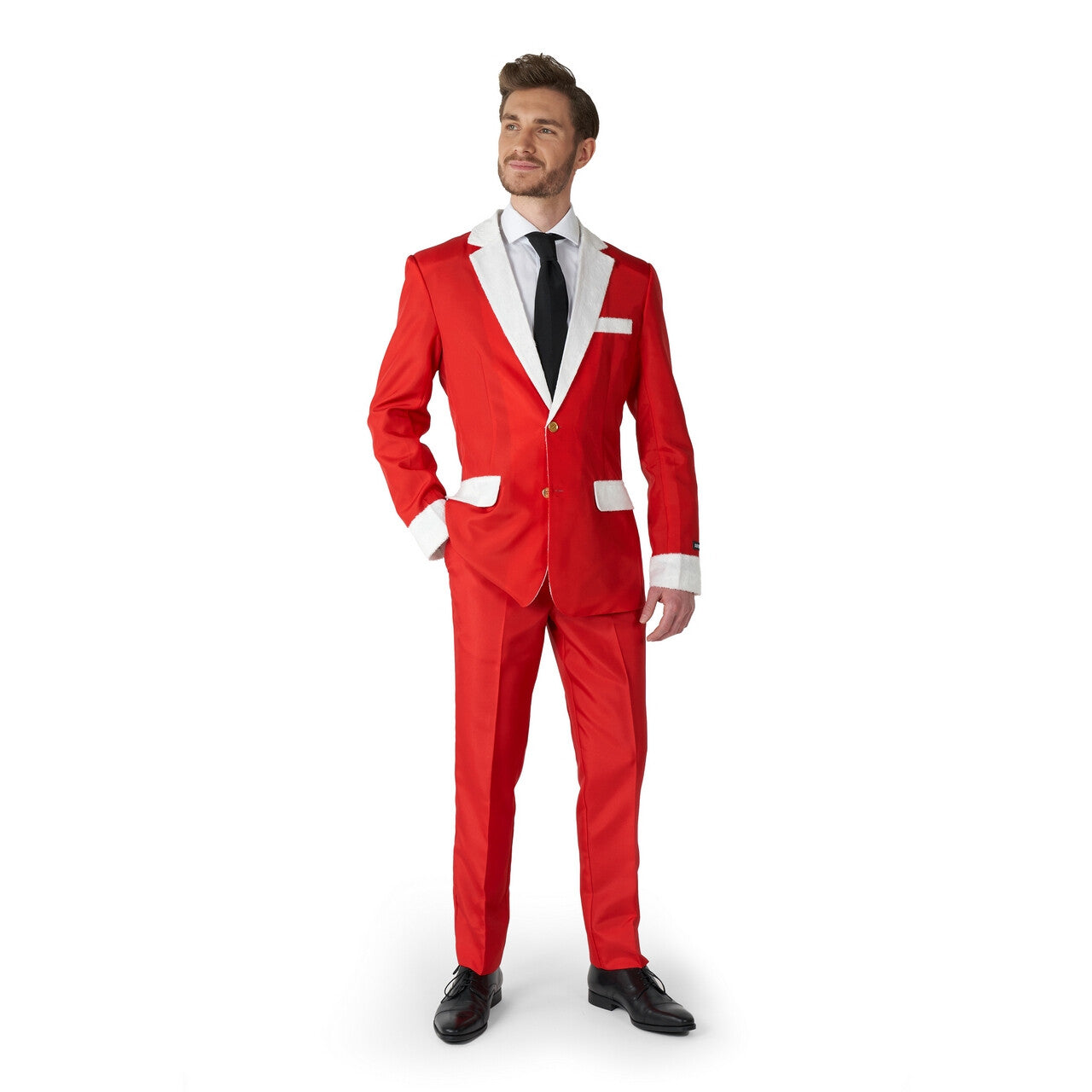 Op deze afbeelding zie je een Kostuums, van het merk Suitmeister. Ho Ho Ho Santa Faux Fur Man Kostuum