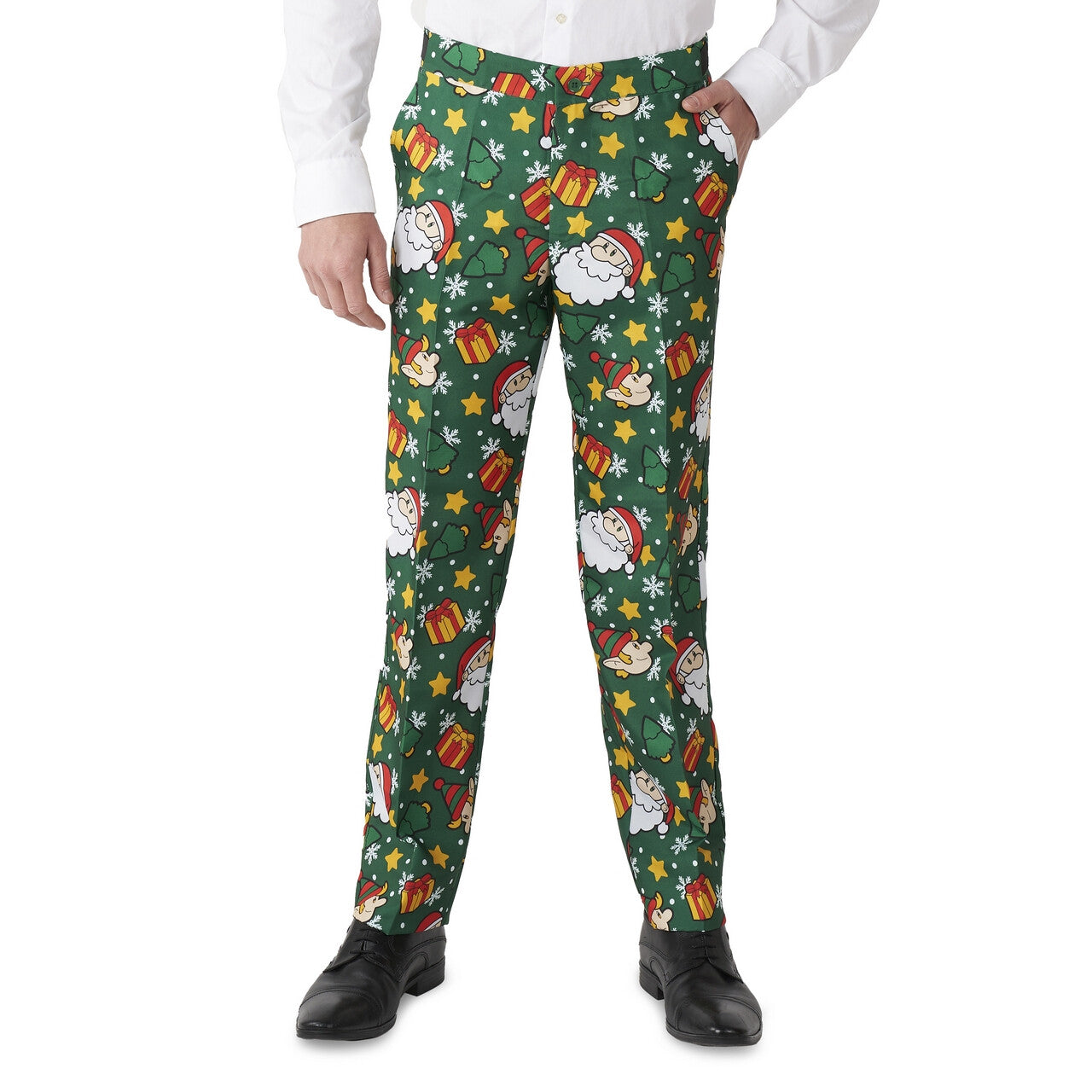 Op deze afbeelding zie je een Kostuums, van het merk Suitmeister. Santa Elves Green Helpers Man Kostuum