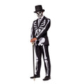 Skeleton Grunge Black Man