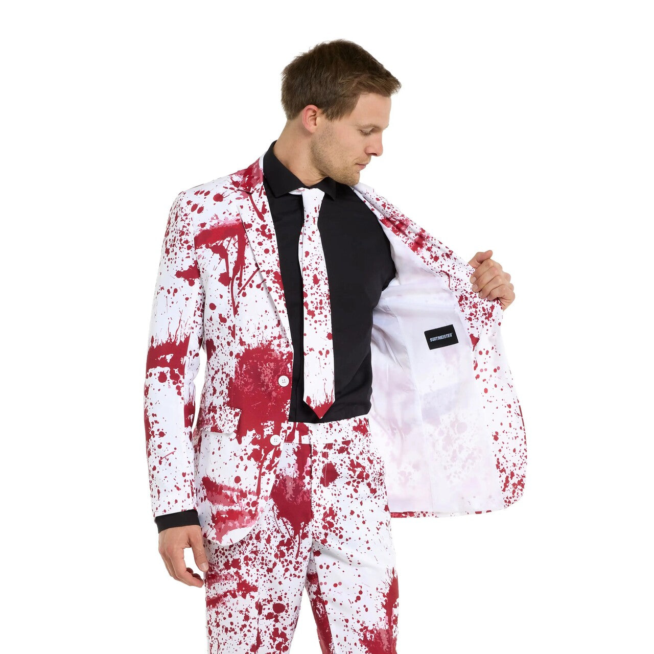 Op deze afbeelding zie je een Kostuums, van het merk Suitmeister. Murder On The Dancefloor Man Kostuum