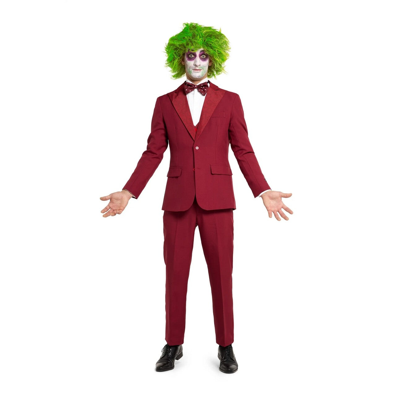 Op deze afbeelding zie je een Kostuums, van het merk Opposuits. Beetlejuice Groom Gala Burgundy Man Kostuum