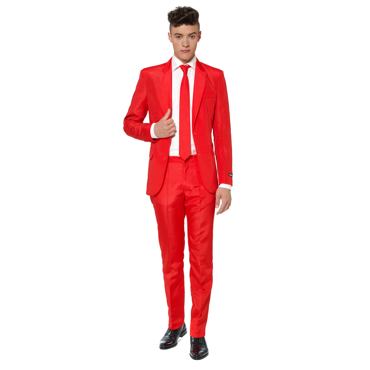 Op deze afbeelding zie je een Kostuums, van het merk Suitmeister. Intense Solid Red Suitmeister Man Kostuum