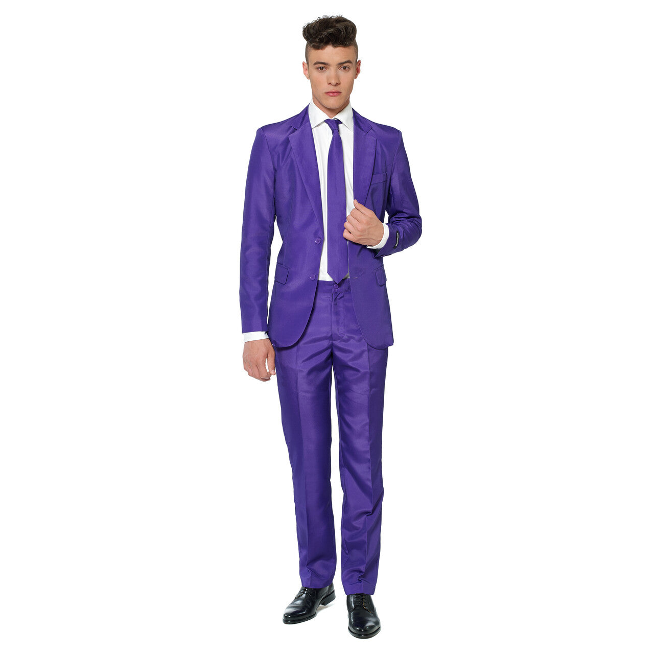 Op deze afbeelding zie je een Kostuums, van het merk Suitmeister. Prince Solid Purple Suitmeister Man Kostuum