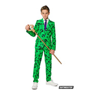 Op deze afbeelding zie je een Kostuums, van het merk Suitmeister. Batman Schurk The Riddler™ Vraagteken Jongen Kostuum