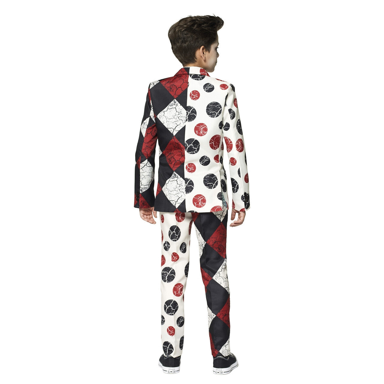 Op deze afbeelding zie je een Kostuums, van het merk Suitmeister. Halloween Bloedvaten Enge Harlekijn Jongen Kostuum