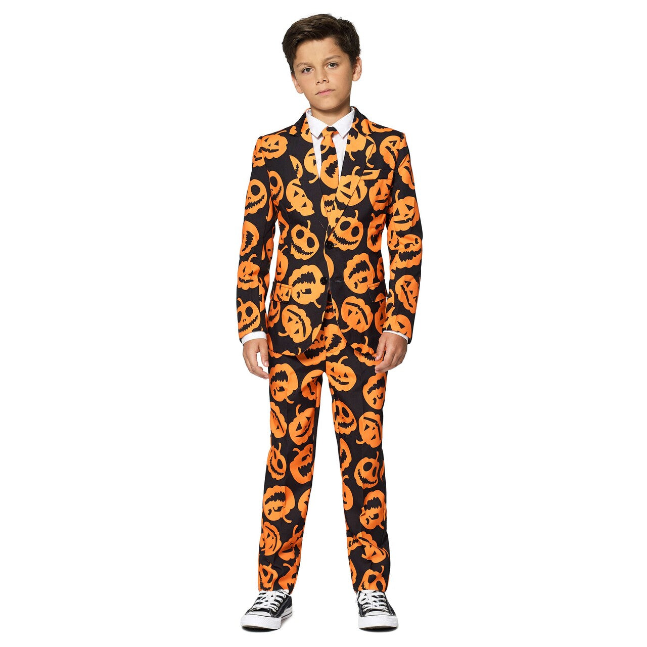 Op deze afbeelding zie je een Kostuums, van het merk Suitmeister. Boys Pumpkin Faces Jongen Kostuum