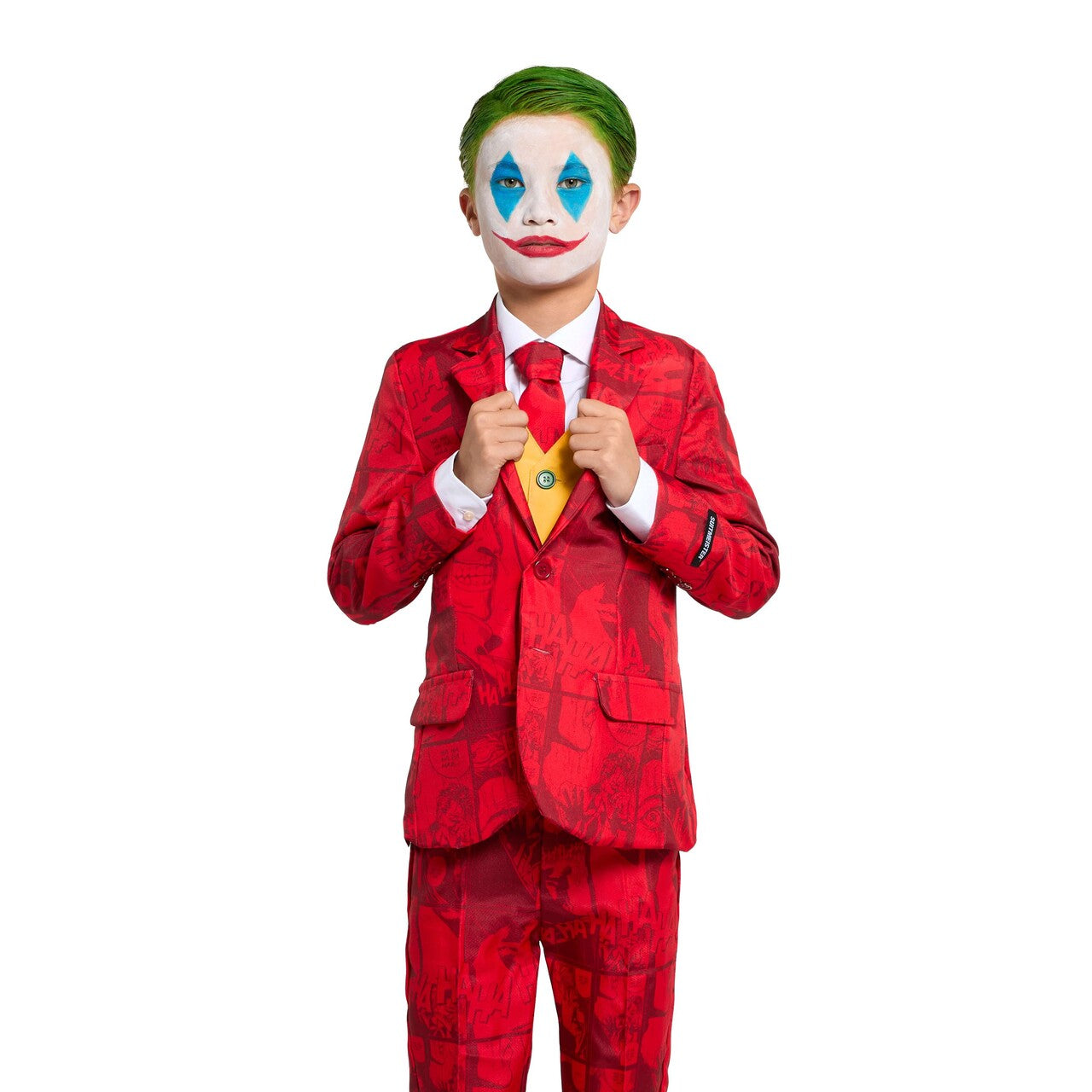 Op deze afbeelding zie je een Kostuums, van het merk Suitmeister. Scarlet Joker™ Boys Jongen Kostuum