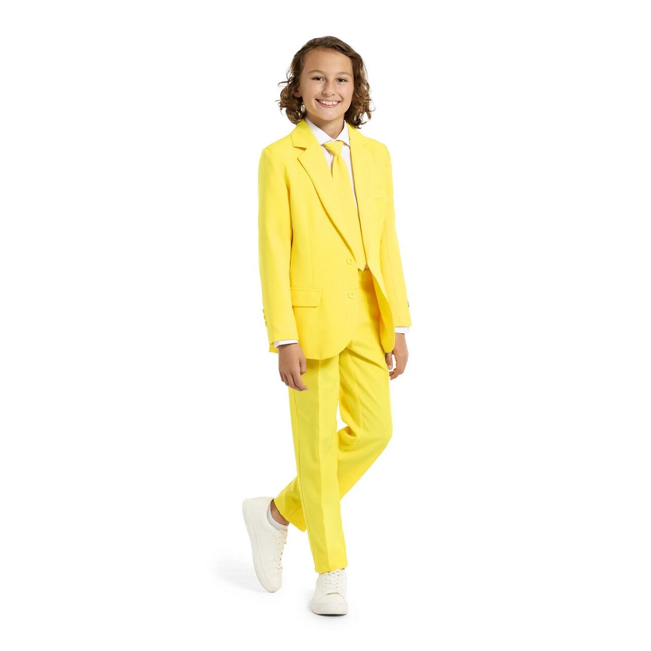 Op deze afbeelding zie je een Kostuums, van het merk Opposuits. Summer Solid Yellow Jongen Kostuum