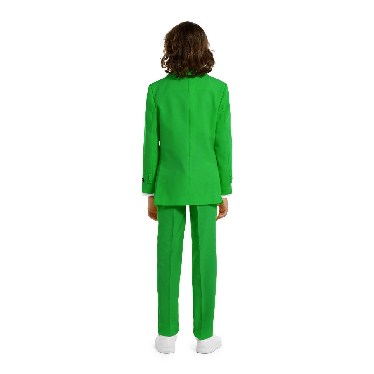 Op deze afbeelding zie je een Kostuums, van het merk Opposuits. Solid Grass Green Jongen Kostuum