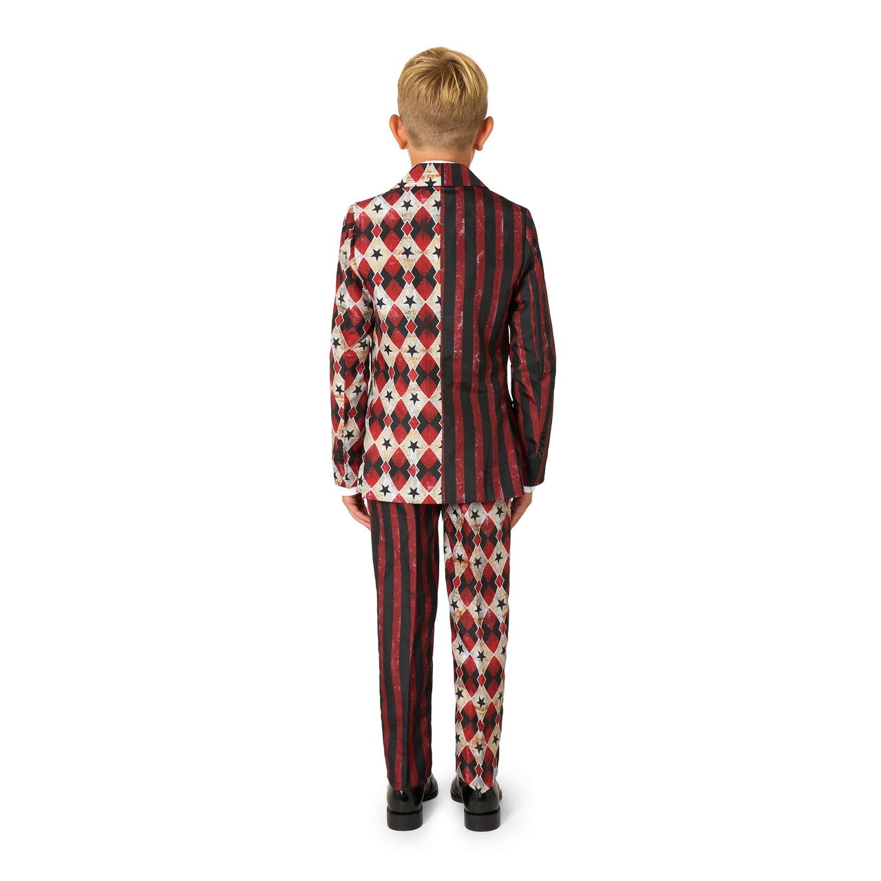 Op deze afbeelding zie je een Kostuums, van het merk Opposuits. Boys Scary Clown Red Jongen Kostuum