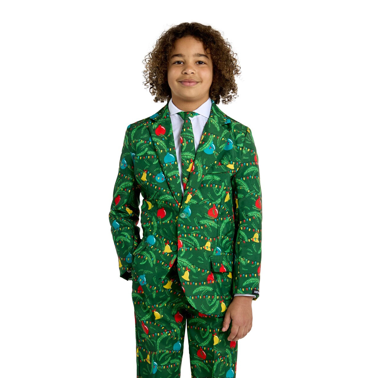 Op deze afbeelding zie je een Kostuums, van het merk Suitmeister. Boys Christmas Green Tree - Light Up Jongen Kostuum