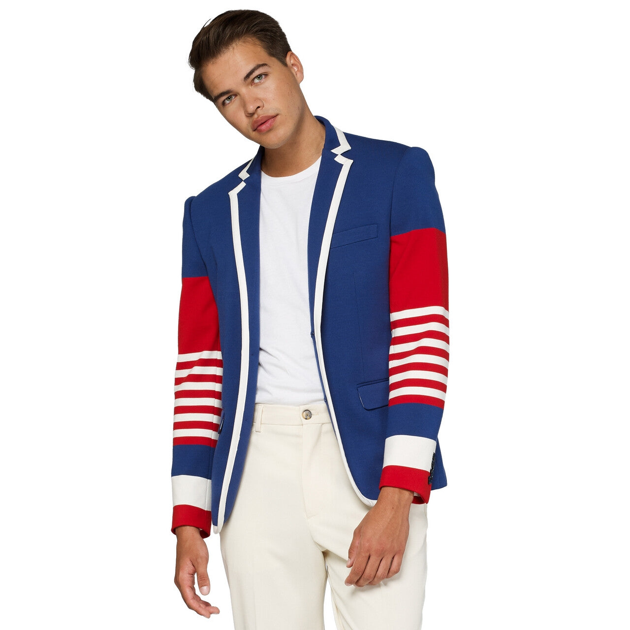 Op deze afbeelding zie je een Kostuums, van het merk Opposuits. Fastfood Dandy Fan Man Jas
