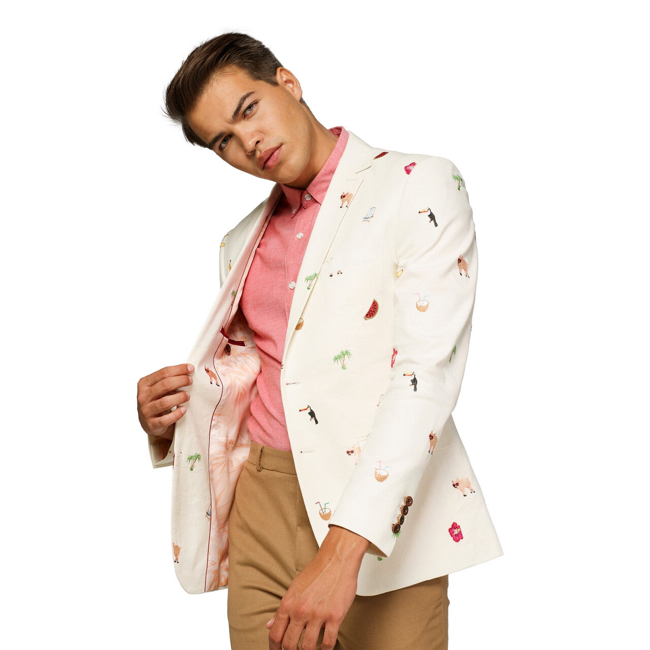 Op deze afbeelding zie je een Kostuums, van het merk Opposuits. Tropical Summer Icons Festival Party Man