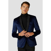 Op deze afbeelding zie je een Kostuums, van het merk Opposuits. Luxe Statige Gala Jas Diepblauw Man