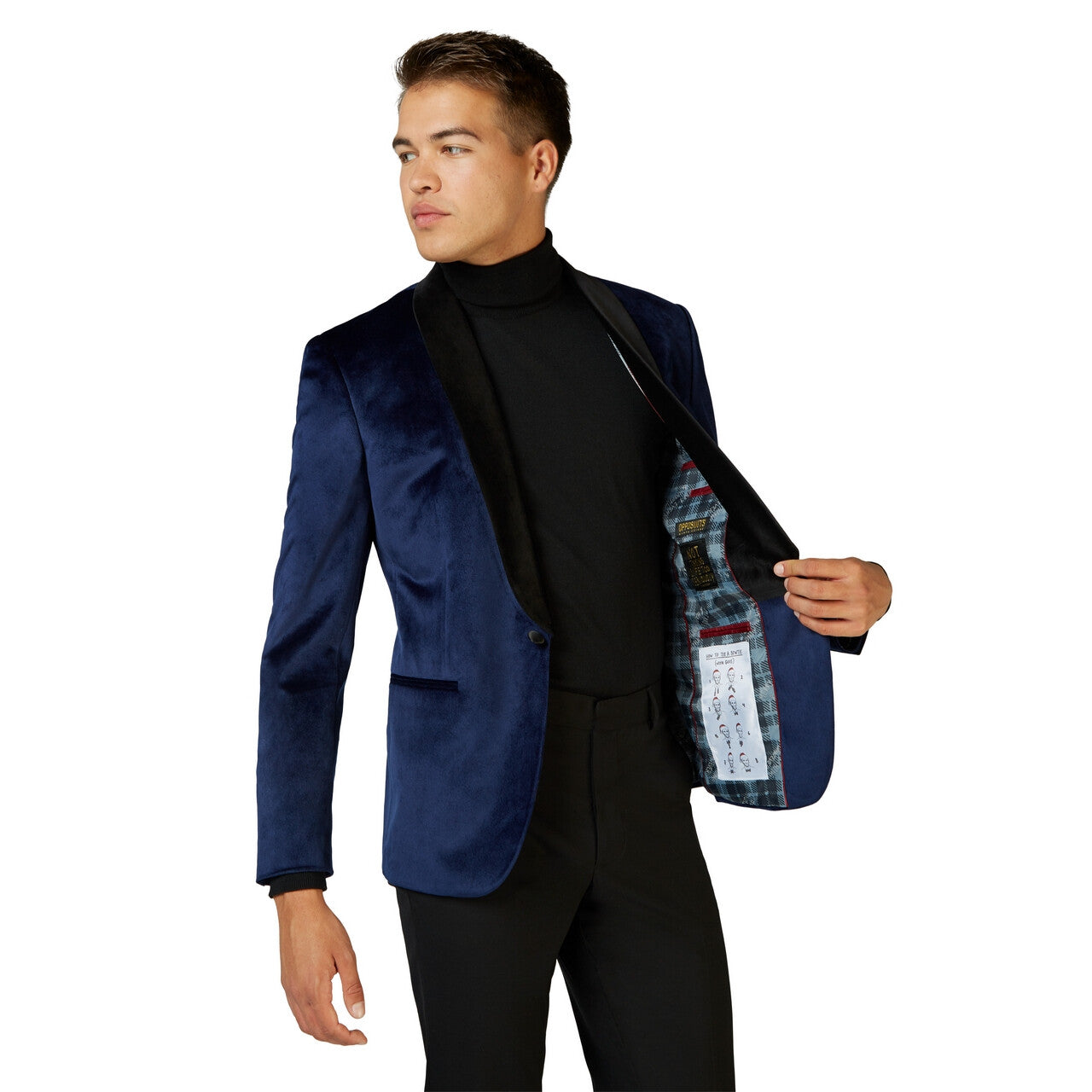 Op deze afbeelding zie je een Kostuums, van het merk Opposuits. Luxe Statige Gala Jas Diepblauw Man
