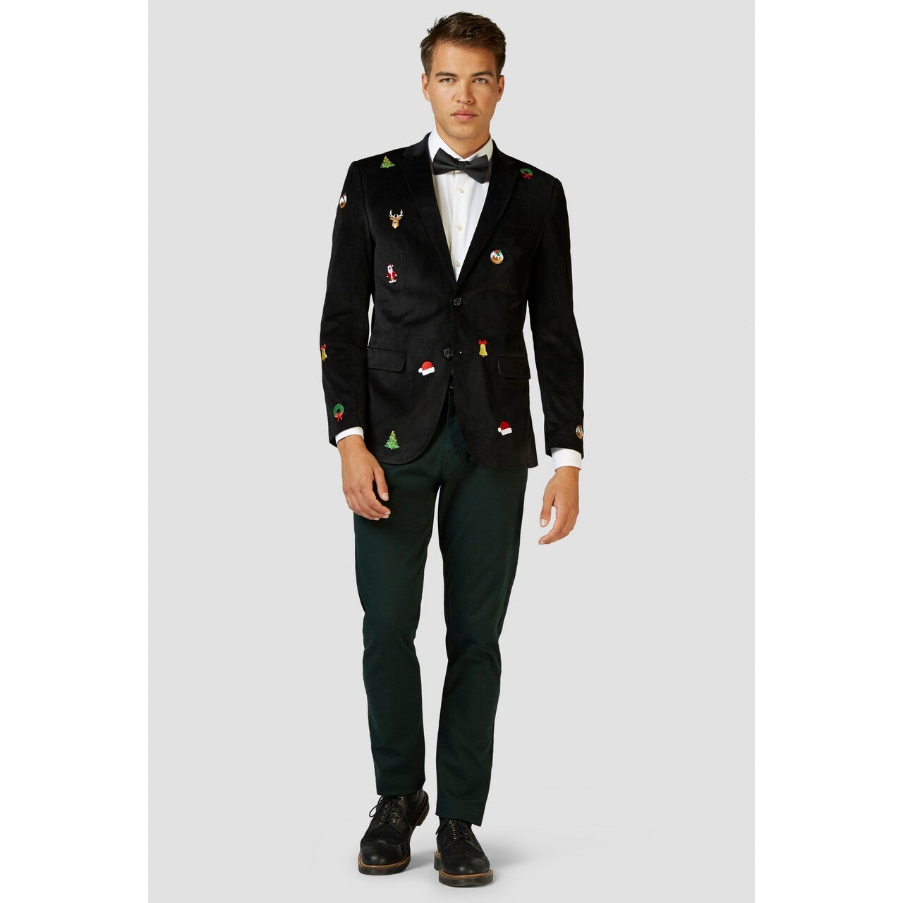 Op deze afbeelding zie je een Kostuums, van het merk Opposuits. Christmas X-Mas Icons Favorite Zwart Man