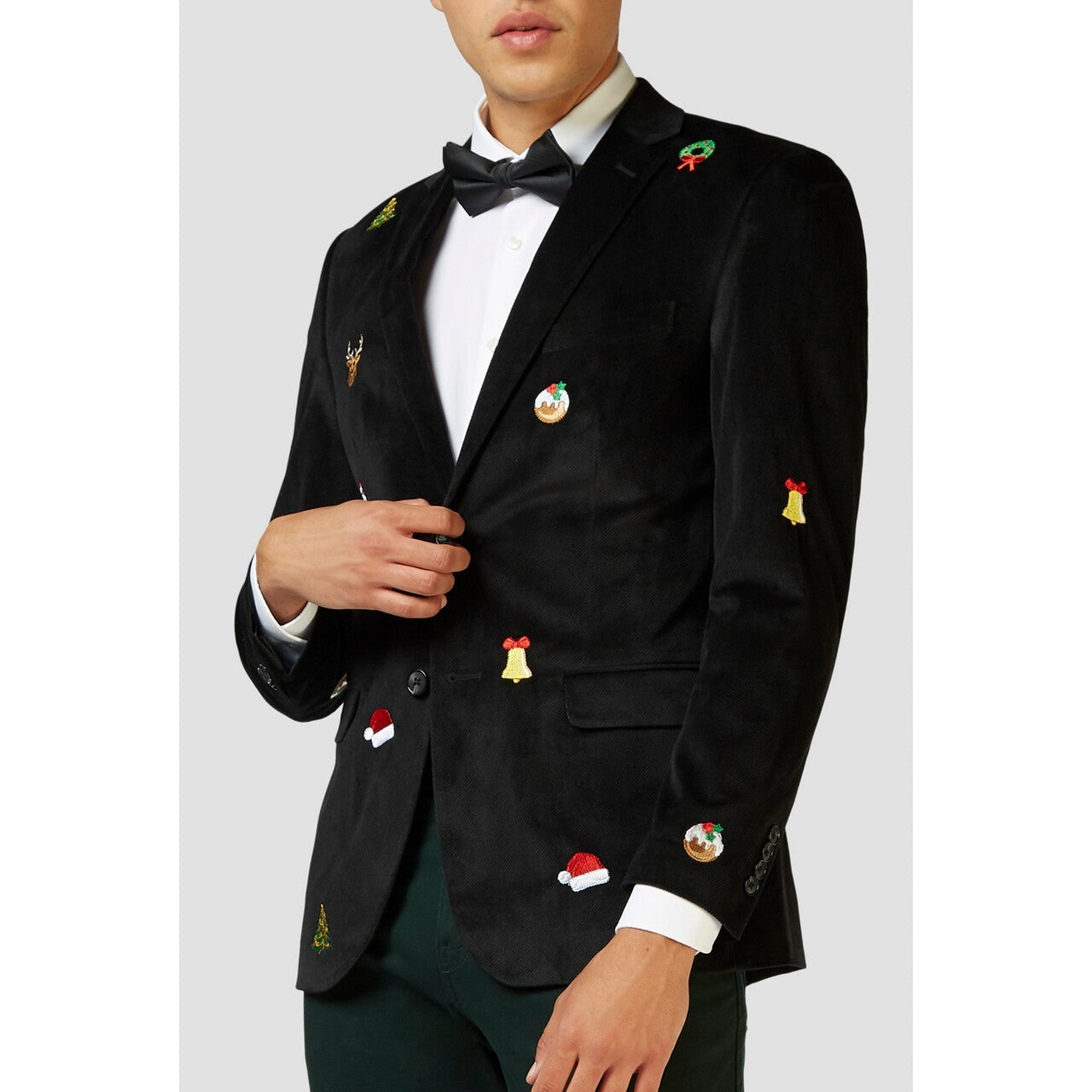 Op deze afbeelding zie je een Kostuums, van het merk Opposuits. Christmas X-Mas Icons Favorite Zwart Man