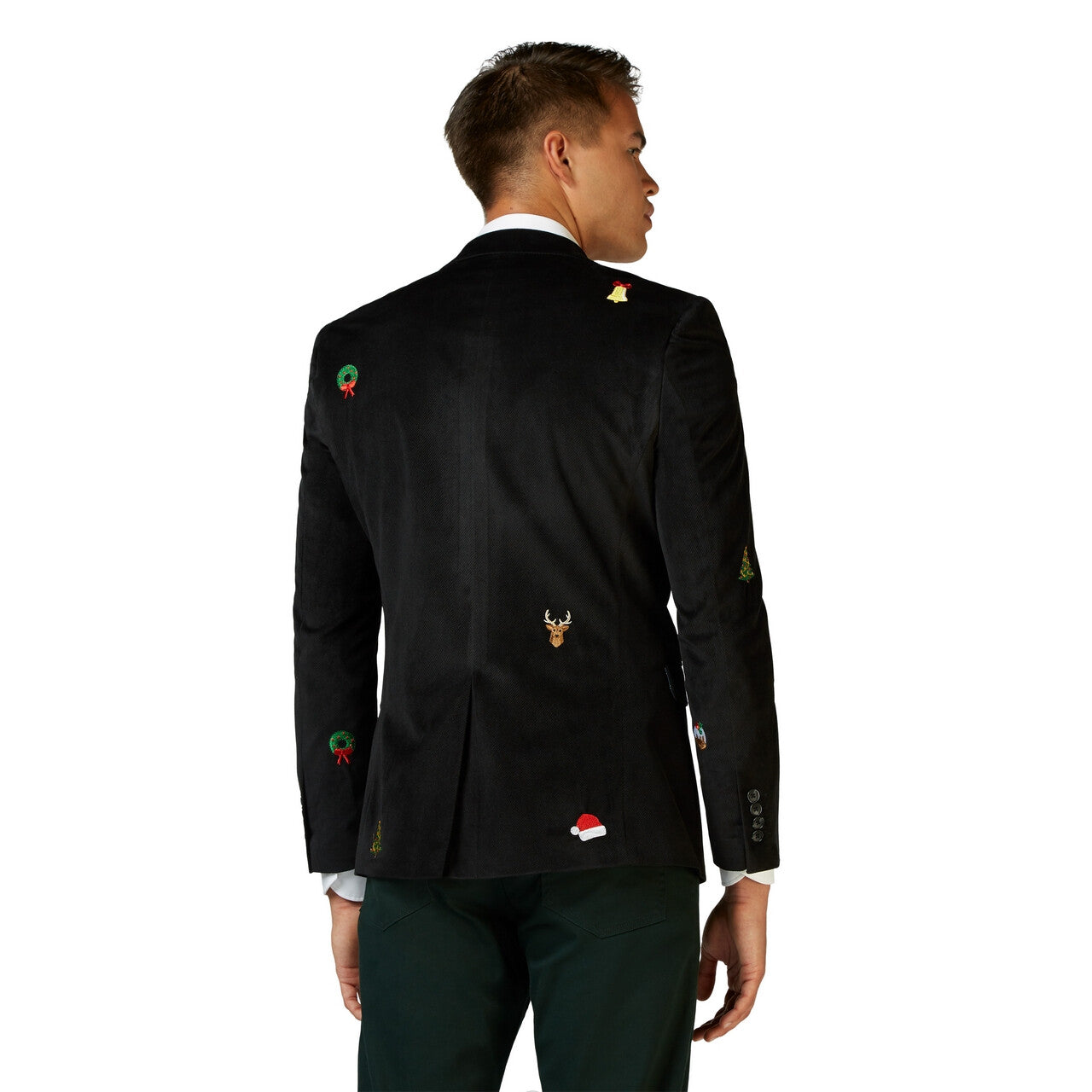 Op deze afbeelding zie je een Kostuums, van het merk Opposuits. Christmas X-Mas Icons Favorite Zwart Man