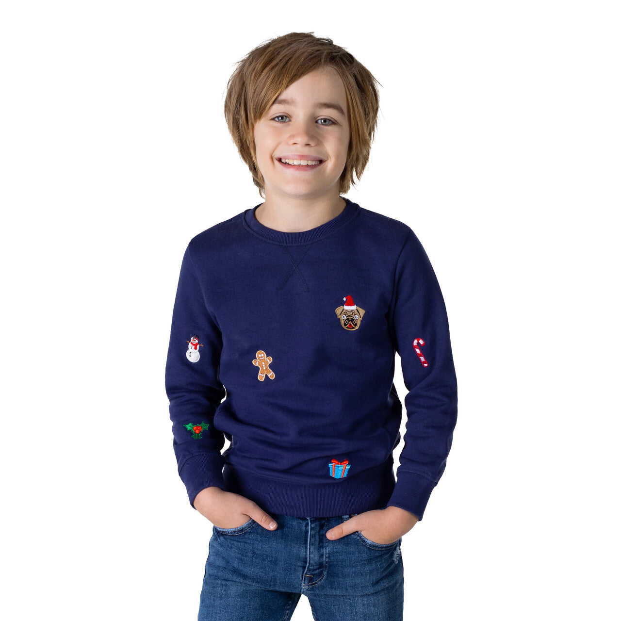 Op deze afbeelding zie je een Kostuums, van het merk Opposuits. Boys X-Mas Iconen Blauw Jongen