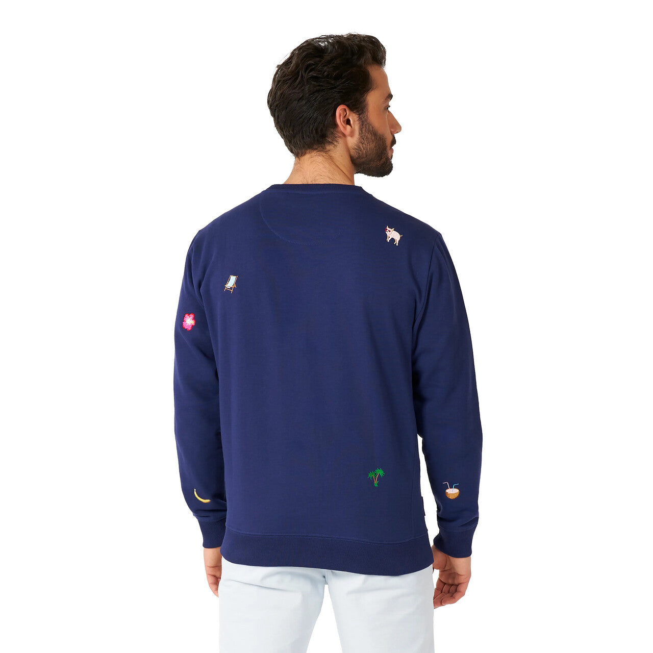 Op deze afbeelding zie je een Kostuums, van het merk Opposuits. Zomeravond Iconen Trui Blauw Man