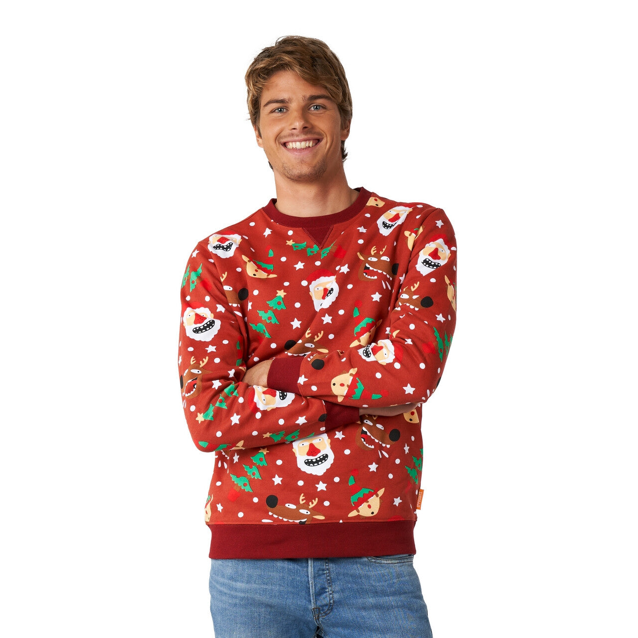 Op deze afbeelding zie je een Kostuums, van het merk Opposuits. Holy Jolly Christmas Trui Man