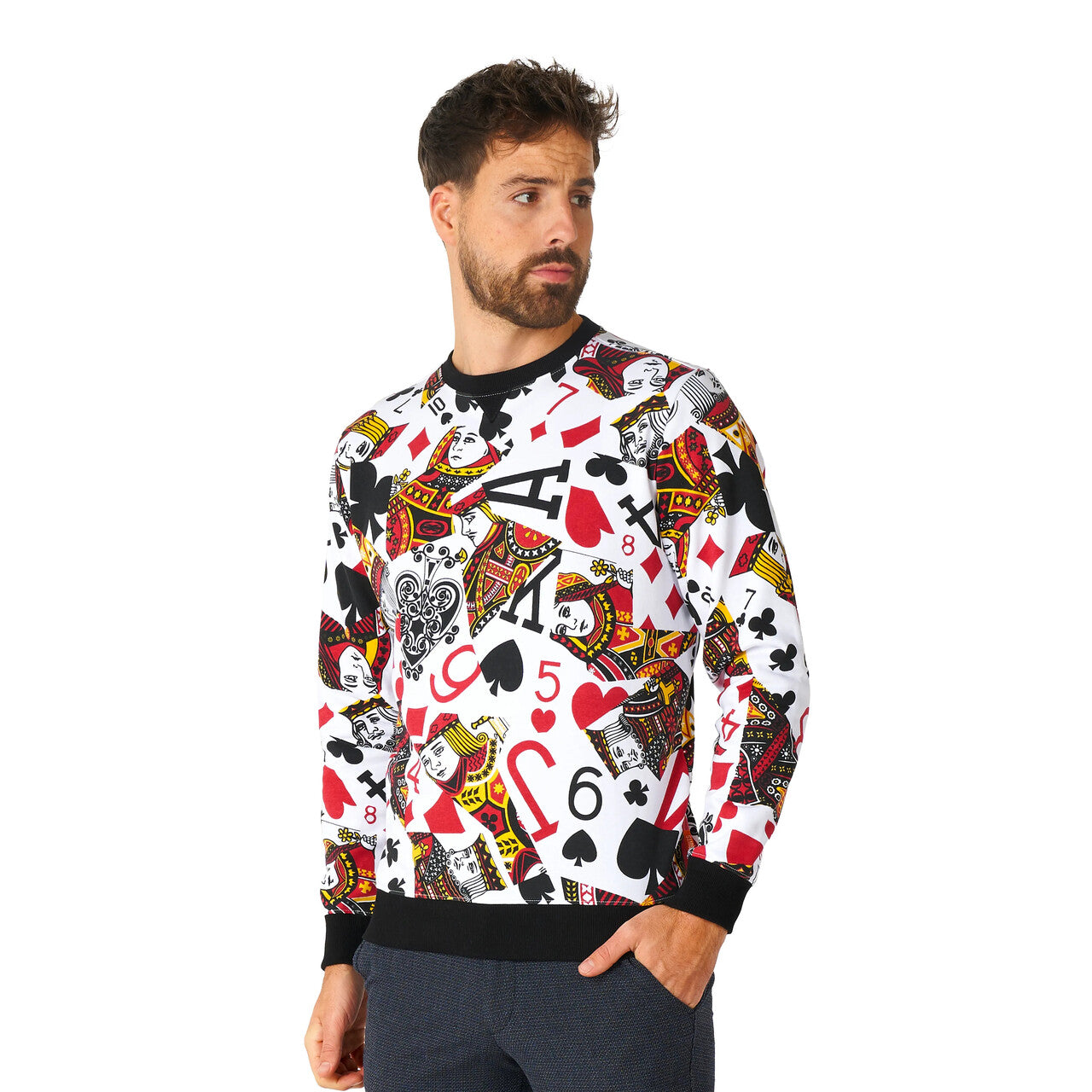 Op deze afbeelding zie je een Kostuums, van het merk Opposuits. Hartenjager Deck Of Cards Man