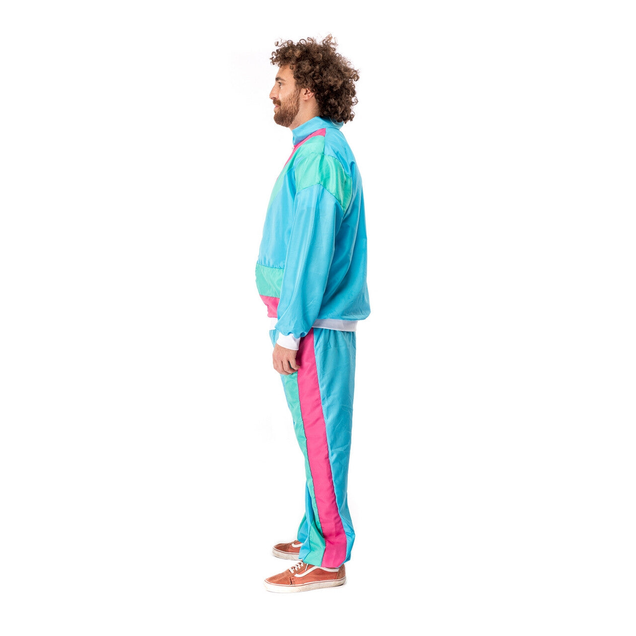 Op deze afbeelding zie je een Kostuums, van het merk Original Replicas. 80s Trainingspak Manic Mark Kostuum