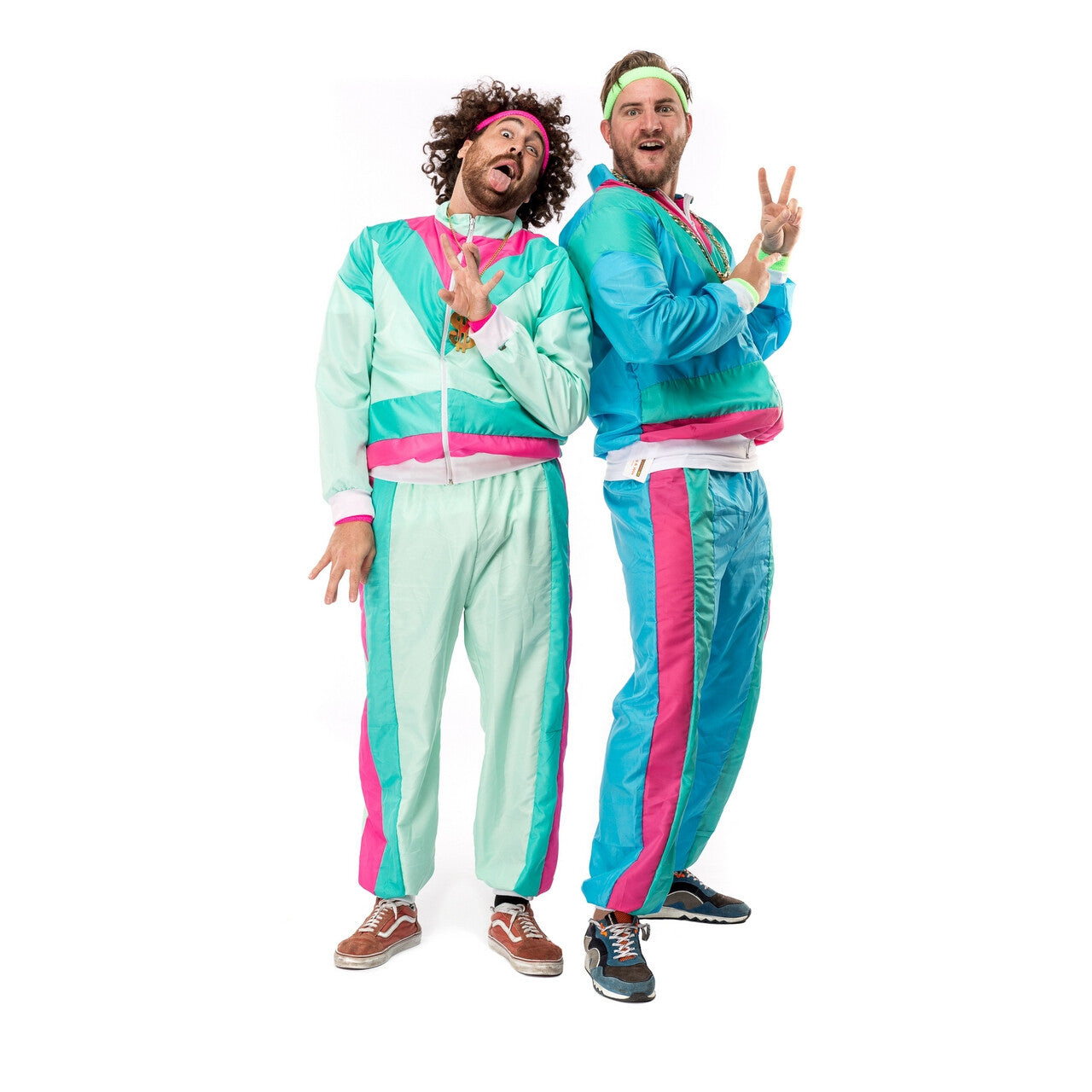 Op deze afbeelding zie je een Kostuums, van het merk Original Replicas. 80s Trainingspak Dancing David Man Kostuum