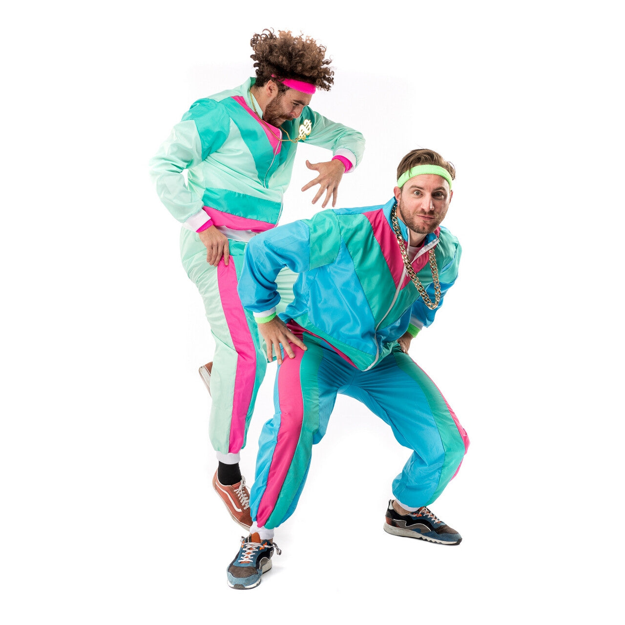 Op deze afbeelding zie je een Kostuums, van het merk Original Replicas. 80s Trainingspak Dancing David Man Kostuum