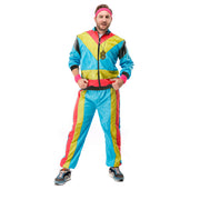 Op deze afbeelding zie je een Kostuums, van het merk Original Replicas. 80s Trainingspak Nasa Carnaval Man Kostuum