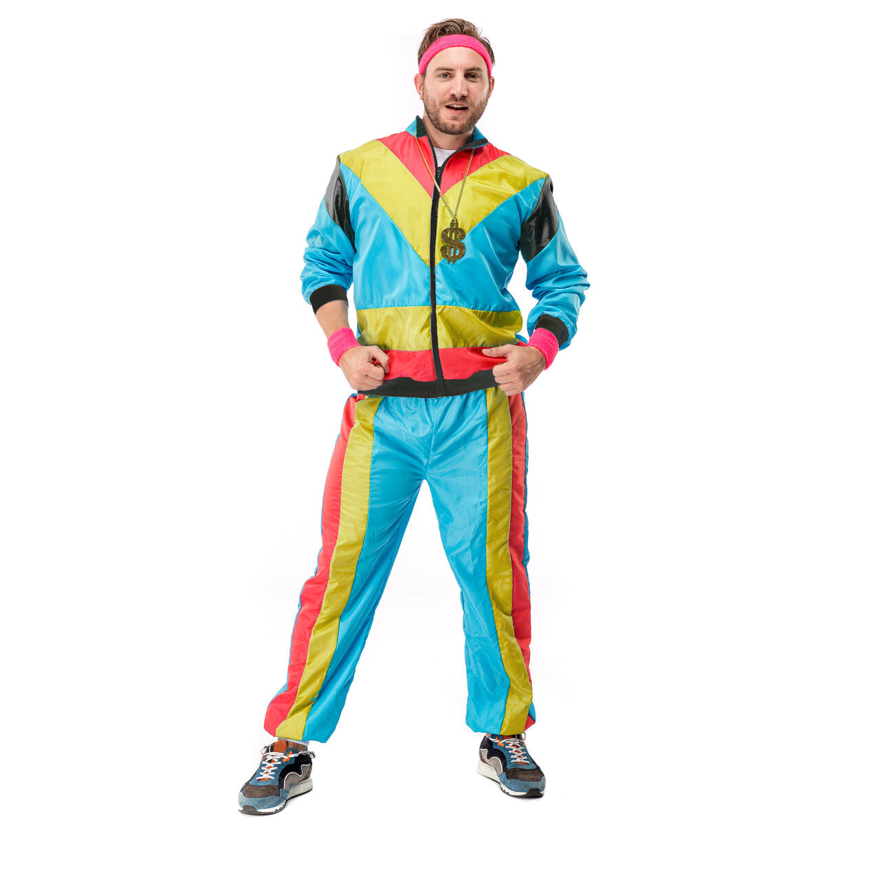Op deze afbeelding zie je een Kostuums, van het merk Original Replicas. 80s Trainingspak Nasa Carnaval Man Kostuum