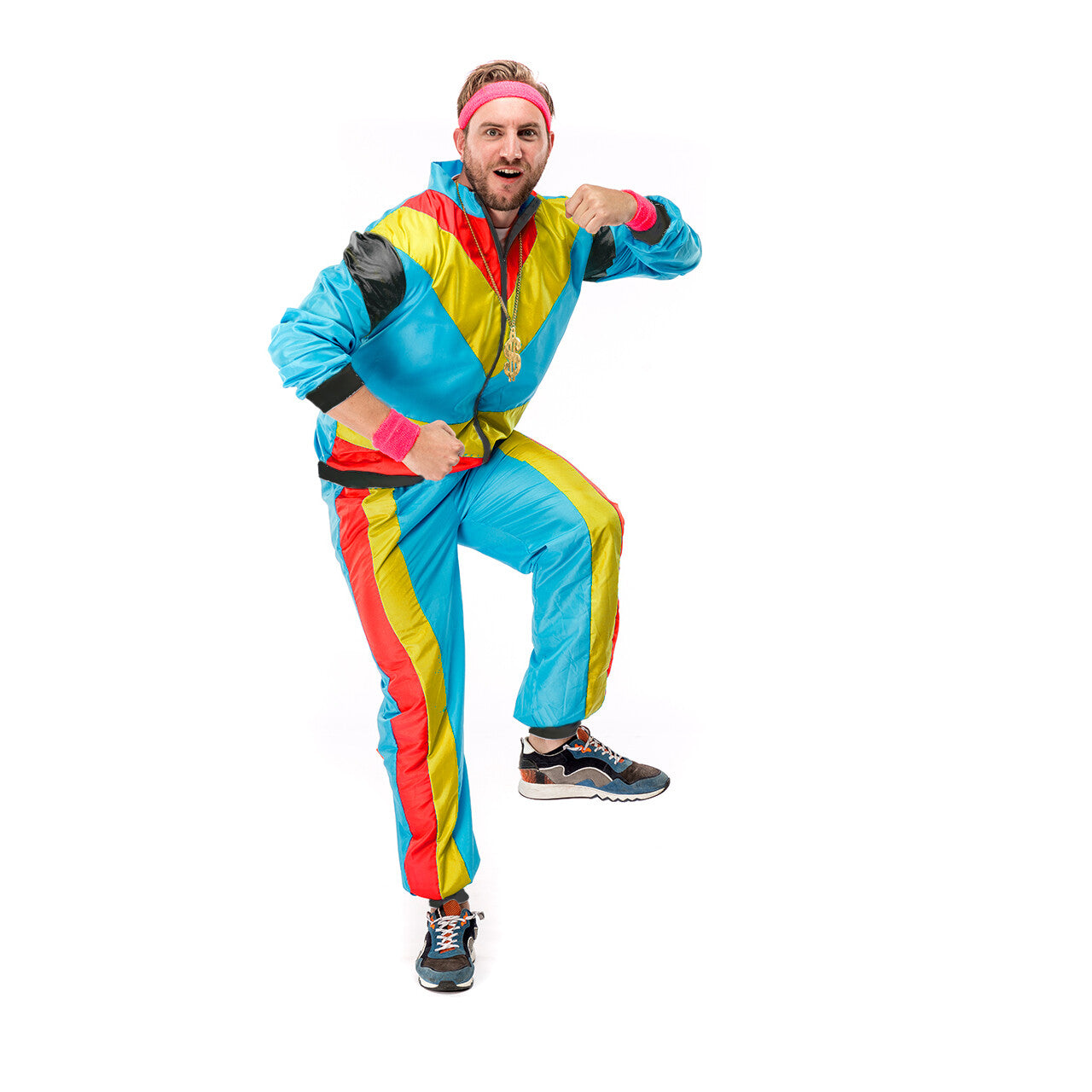 Op deze afbeelding zie je een Kostuums, van het merk Original Replicas. 80s Trainingspak Nasa Carnaval Man Kostuum