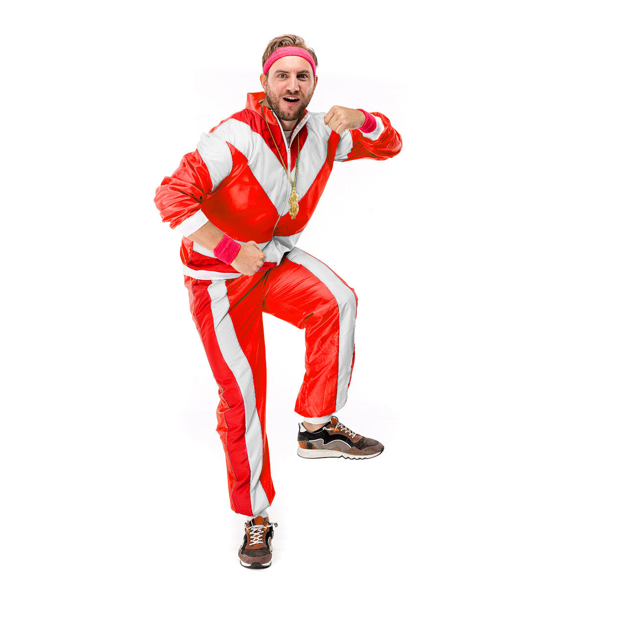 Op deze afbeelding zie je een Kostuums, van het merk Original Replicas. 80s Trainingspak Mees Mestreech Man Kostuum