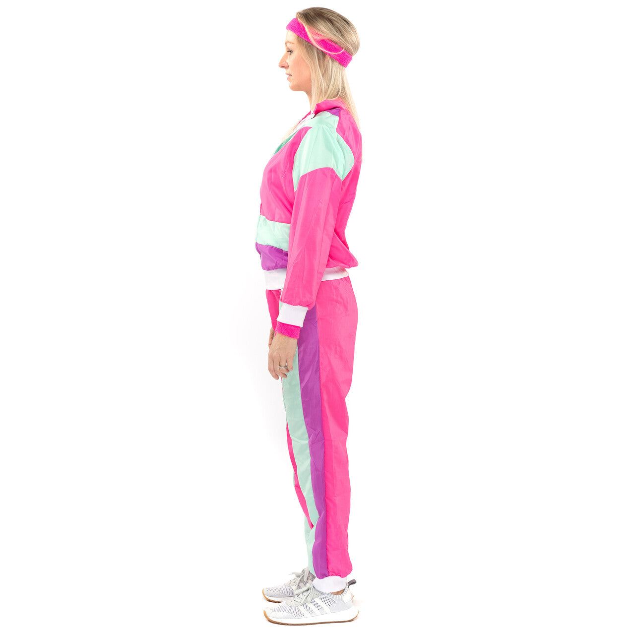 Op deze afbeelding zie je een Kostuums, van het merk Original Replicas. 80s Trainingspak Shining Shirley Vrouw Kostuum