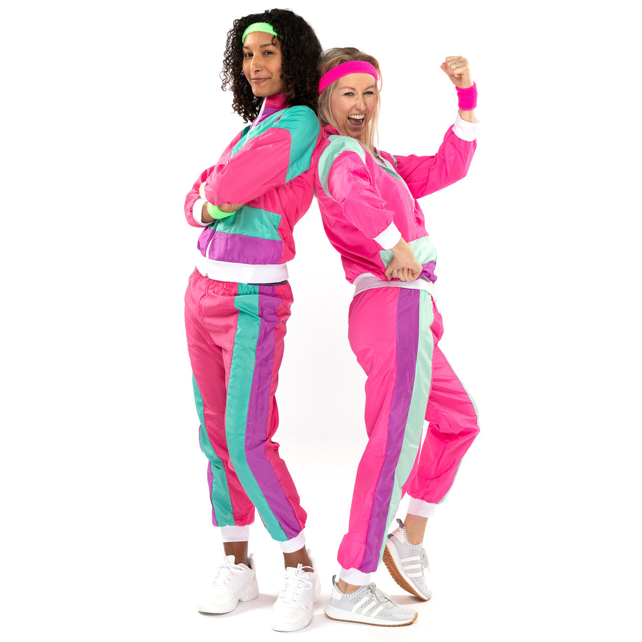 Op deze afbeelding zie je een Kostuums, van het merk Original Replicas. 80s Trainingspak Shining Shirley Vrouw Kostuum