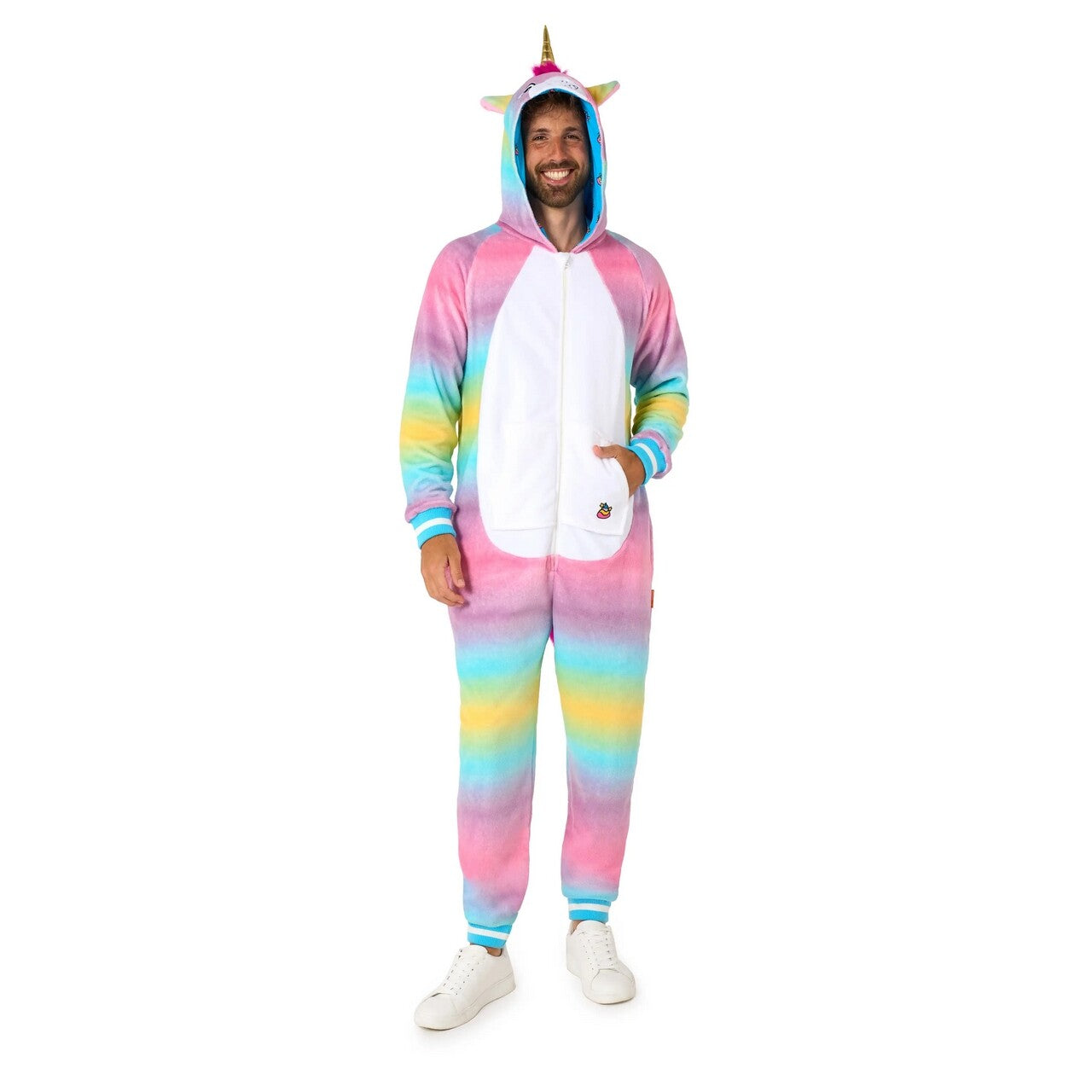 Op deze afbeelding zie je een Kostuums, van het merk Opposuits. Unicorn Sleepover Onesie Kostuum