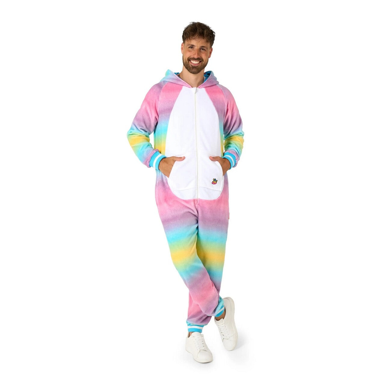 Op deze afbeelding zie je een Kostuums, van het merk Opposuits. Unicorn Sleepover Onesie Kostuum