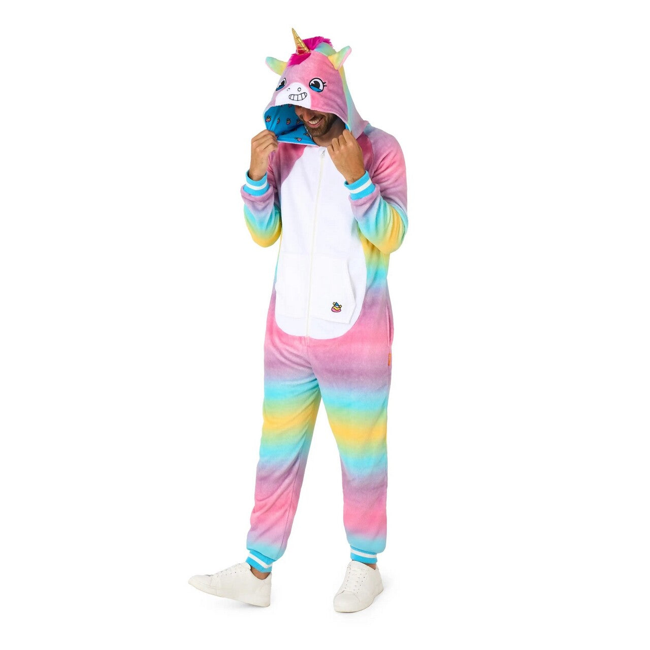 Op deze afbeelding zie je een Kostuums, van het merk Opposuits. Unicorn Sleepover Onesie Kostuum